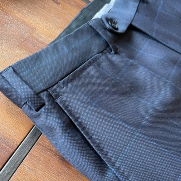 Authentic Emporio Armani - G-Line Windowpane Men's Suit - 38R - Blue - Picture 4 of 7